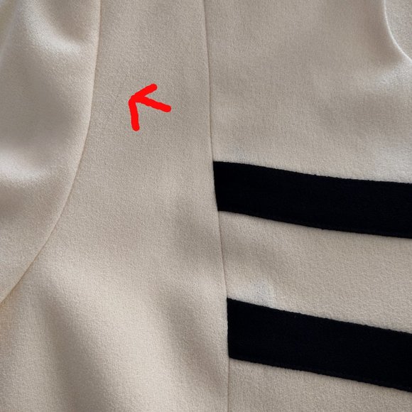 Vintage 1980s Cream and Black Striped Military Style Cropped Jacket - Picture 12 of 12